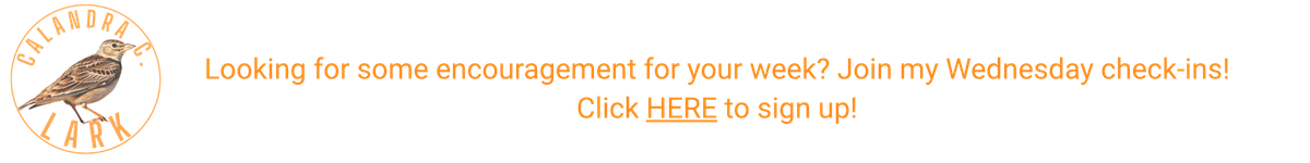 email sign up banner for Calandra C. Lark